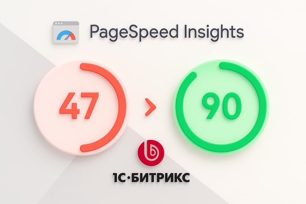 Ускорение сайта на 1С-Битрикс — результаты до и после